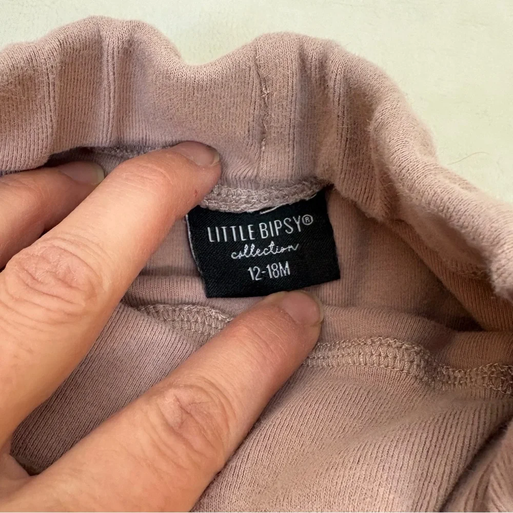 Little Bipsy Kids Mauve Sweatshirt and Jogger Set - Picture 3 of 6